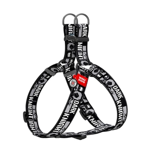 Шлея для собак WAUDOG Nylon з QR паспортом "Темний лицар" пластиковий фастекс XL (324-2011) зображення 1