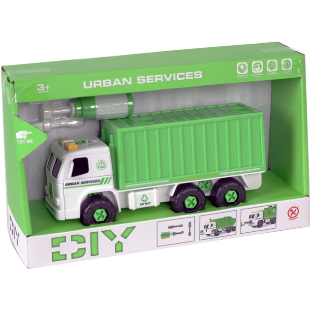 Конструктор Kaile Toys Сміттєвоз з викруткою розкладна модель (KL902-3) - изображение 1