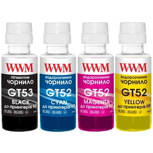 Чорнило WWM HP GT52/53, 4х100г (B/C/M/Y) для Ink Tank 115/315/319 (GT53SET) зображення 1