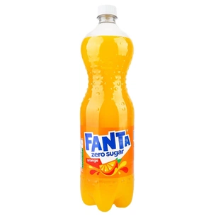 Напій Fanta Zero Sugar Безалкогольний сильногазований соковмісний Апельсин 1.25 л (5449000102393) зображення 1