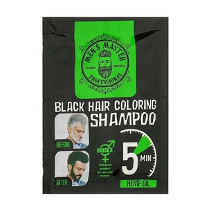 Відтінковий шампунь Men's Master Black Hair Coloring Shampoo Для камуфлювання сивини 25 мл (3800010528320) picture 1