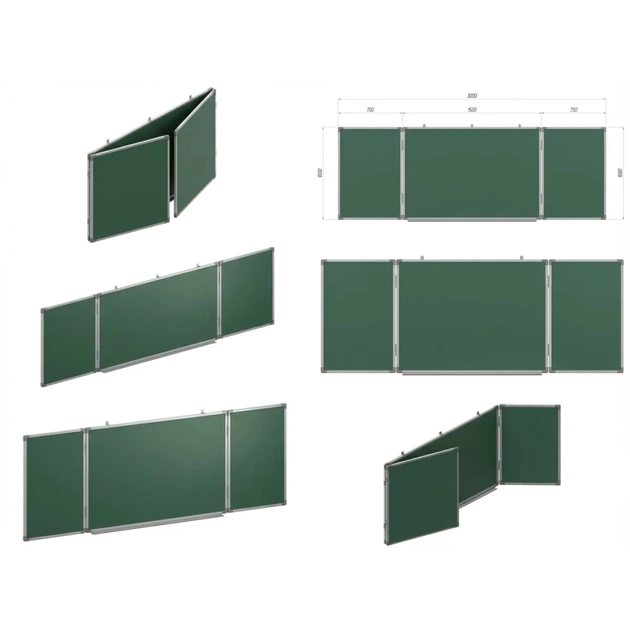 Шкільна дошка Sector магнітно-крейдова, 300х100 см (К3010) - picture 5