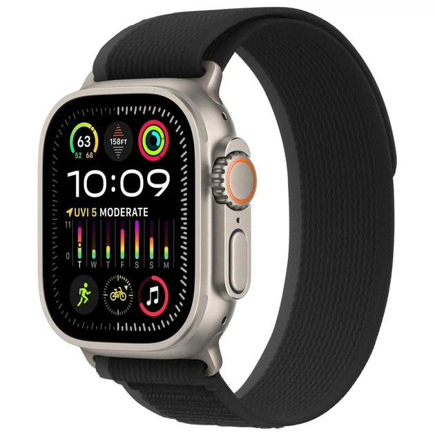 Ремінець до смарт-годинника Armorstandart Trail Loop для Apple Watch 49/46/45/44/42 (Series 1-3) Black (ARM74228) - зображення 1