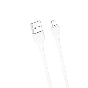Дата кабель USB 2.0 AM to Lightning 2.0m 2.1A white XO (NB200-L2-WH) зображення 1