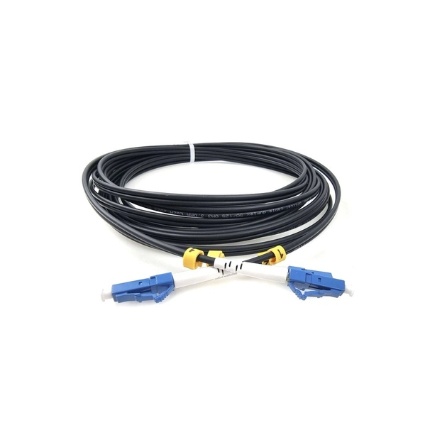 Оптический патчкорд LC/UPC-LC/UPC, Multimode (50/125, OM3), LSZH, Duplex, Black, 5m Eserver (ES-LC-LC/UPC-5-MM-D) - изображение 1