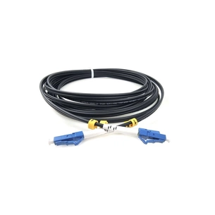 Оптичний патчкорд LC/UPC-LC/UPC, Multimode (50/125, OM3), LSZH, Duplex, Black, 5m Eserver (ES-LC-LC/UPC-5-MM-D) зображення 1