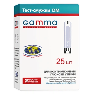Тест-смужки для глюкометра Gamma DM 25 шт. (7640143655946) изображение 1