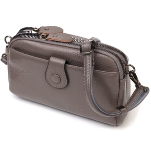 Сумка Vintage З натуральної шкіри Сіра (22099) зображення 1