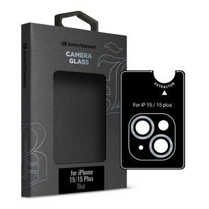Скло захисне Armorstandart Camera glass Supreme Black Icon iPhone 15/15 Plus Blue (ARM76590) зображення 1