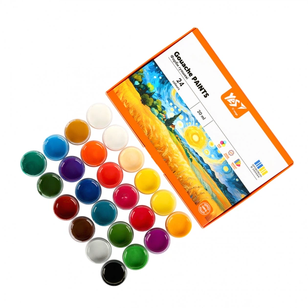 Гуашеві фарби Yes Orange Line 24 кольорів по 20 мл (230434) - picture 4