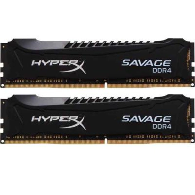 Модуль пам'яті для комп'ютера DDR4 8GB (2x4GB) 2133 MHz Savage Black Kingston Fury (ex.HyperX) (HX421C13SBK2/8) - изображение 1