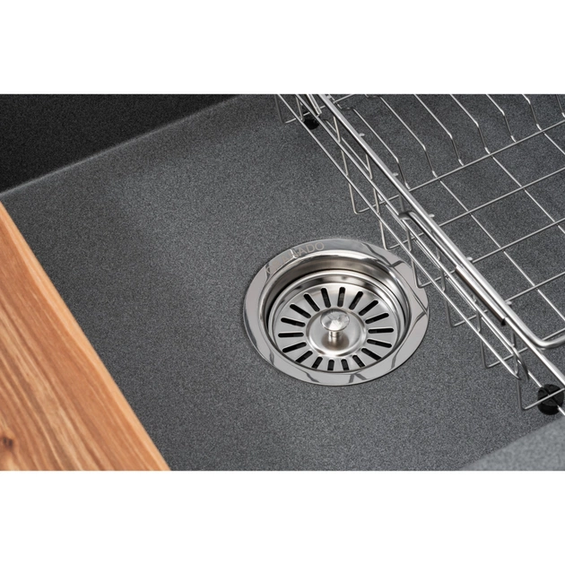 Мойка кухонная GRANADO Royal Estella grafito (+ подрібнювач Algar 1000 + змішувач Ferrol inox + дозатор Redondo inox + (ksg0309) - изображение 4