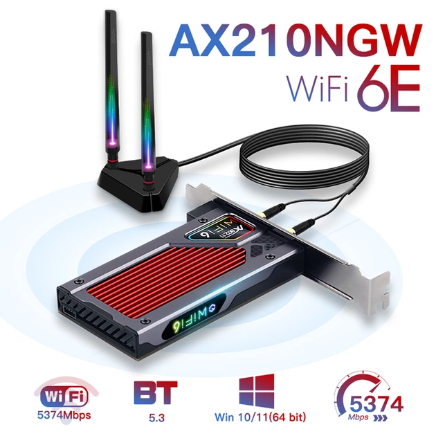 Бездротовий адаптер Fenvi FV-AXE3000RGB Gaming (Intel AX210) - зображення 3