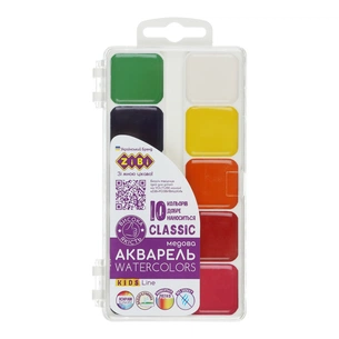 Акварельні фарби ZiBi KIDS Line - 2 Classic 10 кольорів (ZB.6583) зображення 1