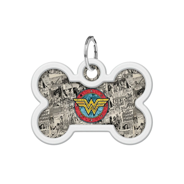 Адресник для тварин WAUDOG Smart ID з QR паспортом "Диво-жінка 2" кістка 40х28 мм (0640-1013) - picture 2