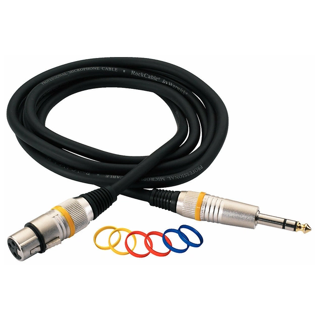 Мікрофонний кабель RockCable Microphone Cable - XLR (f) / TRS Jack 3m (RCL 30383 D6 F BA) - picture 2
