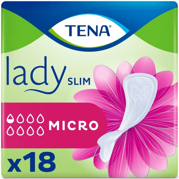 Урологічні прокладки Tena Lady Slim Micro 18 шт. (7322541360966) - зображення 1