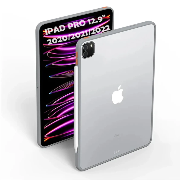 Чохол до планшета BeCover Transparancy Shell Edge Gray Apple iPad Pro 12.9 2020/2021/2022 (711687) - изображение 1