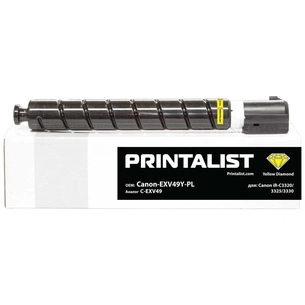 Тонер-картридж Printalist Canon iR-C3320/3325/3330, C-EXV49 Yellow (Canon-EXV49Y-PL) зображення 1