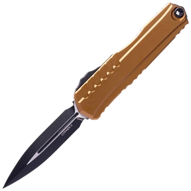 Ніж Microtech Cypher II D/E OTF, чорний клинок, руків'я tan (1242-1TA) - зображення 1