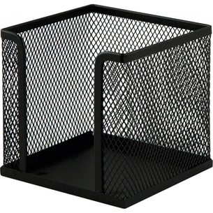 Підставка-куб для листів і паперів Buromax 10х10х10 см, wire mesh, black (BM.6215-01) зображення 1