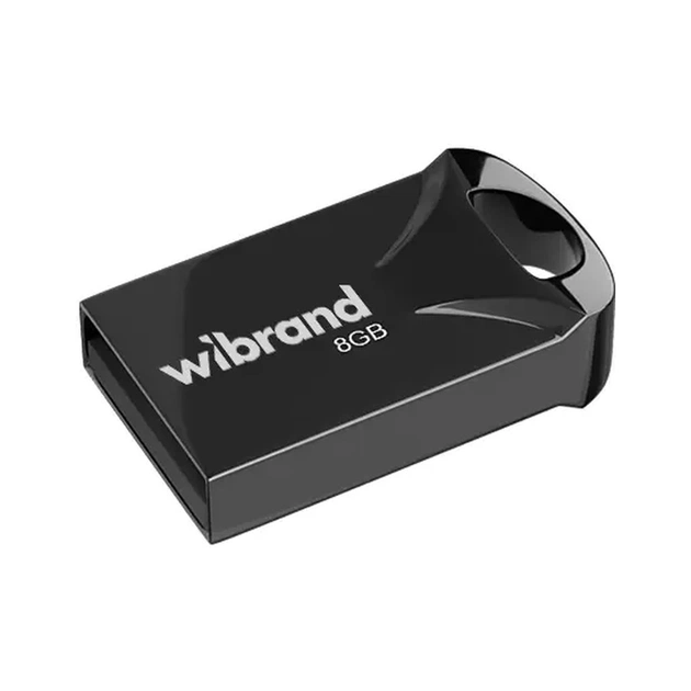 USB флеш накопичувач Wibrand 8GB Hawk Black USB 2.0 (WI2.0/HA8M1B) - зображення 1