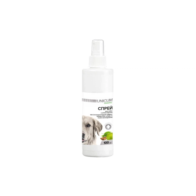 Спрей для животных Unicum Organic против блох и клещей для собак 100 мл (4820150202132) - изображение 1