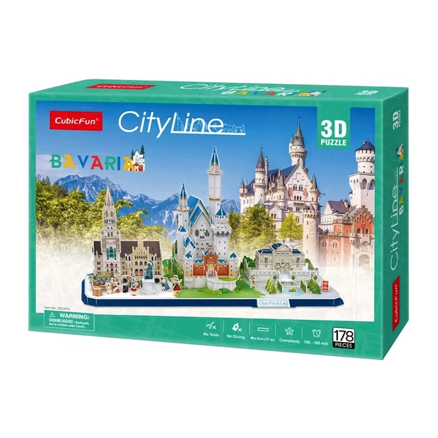 Пазл Cubic Fun Тривимірна головоломка-конструктор City Line Баварія (MC267h) - зображення 1