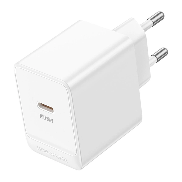 Зарядное устройство BOROFONE BAS13A Erudite USB-C PD20W White (6941991104862) - изображение 1