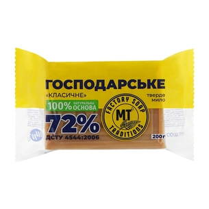Мило для прання Миловарні традиції Господарське класичне 72% 200 г (4820195503232) зображення 1