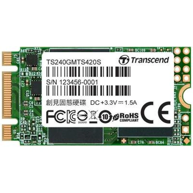 Накопичувач SSD M.2 2242 240GB Transcend (TS240GMTS420S) - изображение 1