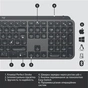 Клавіатура Logitech MX Keys Advanced for Business Wireless Illuminated UA Graphite (920-010251) - зменшене зображення 10