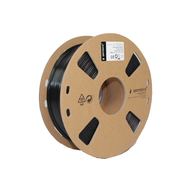 Пластик для 3D-принтера Gembird PETG, 1.75 мм, black, 1 кг (3DP-PETG1.75-01-BK) - picture 3