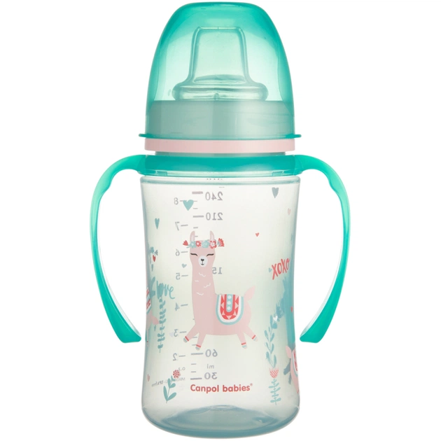 Поїльник-непроливайка Canpol babies EasyStart 240 мл -Sweet fun зелена (35/208_gre) - зображення 1