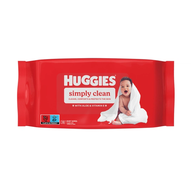 Дитячі вологі серветки Huggies Simply Clean 72 шт (5029053582238) - picture 1