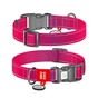 Нашийник для тварин WAUDOG Nylon Mono з QR паспортом, пластиковий фастекс M рожевий (52107) - зменшене зображення 2
