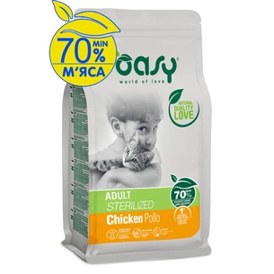 Сухий корм для кішок OASY LIFESTAGE Sterilized курка 1.5 кг (8053017348131) зображення 1