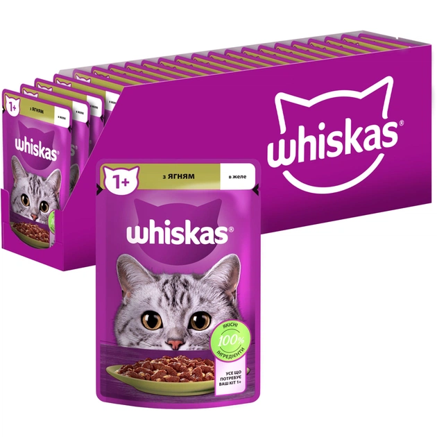 Вологий корм для кішок Whiskas Ягня в желе 85 г (5900951302176) - picture 1