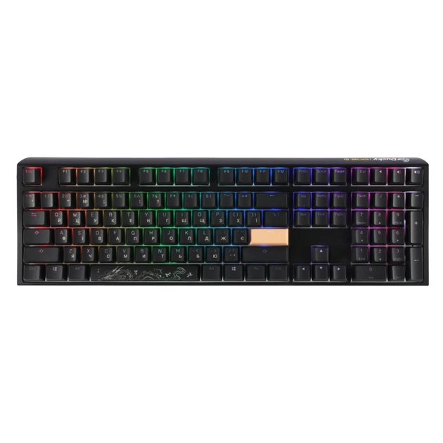 Клавіатура Ducky One 3 Cherry MX Silent Red RGB UA USB Black (DKON2108ST-SUAPXCLAWSC1) - зображення 1