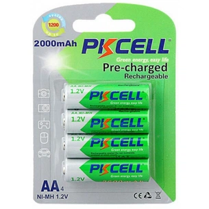 Акумулятор PkCell AA R6 NiMH 2000mAh * 4 (PC/AA2000-4B) зображення 1