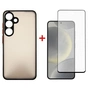 Чохол до мобільного телефона Dengos Samsung Galaxy S24 Matte + glass Black (DG-KM-109) - зменшене зображення 1