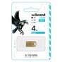 USB флеш накопичувач Wibrand 4GB Hawk Gold USB 2.0 (WI2.0/HA4M1G) - зменшене зображення 2