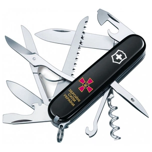 Ніж Victorinox Huntsman Army 91 мм Чорний Емблема ЗСУ + Напис ЗСУ (1.3713.3_W1011u) зображення 1