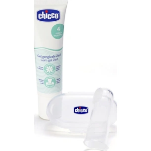 Дитяча зубна паста Chicco Набір: гель для ясен 2в1+ зубна щітка-масажер (11262.00) зображення 1