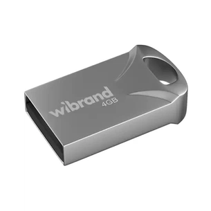 USB флеш накопичувач Wibrand 4GB Hawk Silver USB 2.0 (WI2.0/HA4M1S) зображення 1