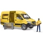 Спецтехніка Bruder автомобіль MB Sprinter кур'єр DHL з фігуркою (02671) - зменшене зображення 3