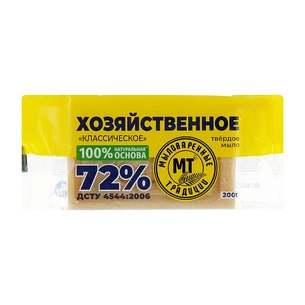 Мило для прання Миловарні традиції господарське класичне 72% 200 г (4820195503232) зображення 1