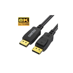 Кабель мультимедійний Display Port to Display Port 2.0m V1.4 8K 60Hz Choetech (XDD01-BK) изображение 1