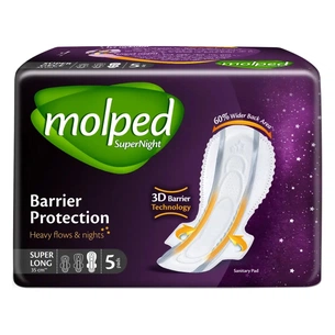Гігієнічні прокладки Molped SuperNight Super Long 35 см 5 шт. (8690536806829) зображення 1