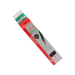 Олівець графітний H-Tone НВ, пластиковий, з гумкою, зелений, 12 шт (PENCIL-HT-JJ30104) изображение 1